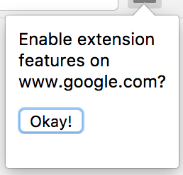 A screenshot of a popup asking to enable permissions.