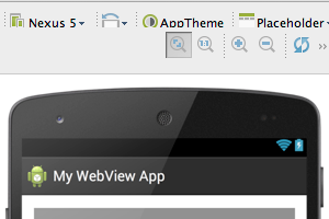 Android device running WebView app
