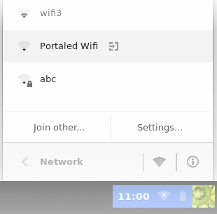 Badge icon in tray network list