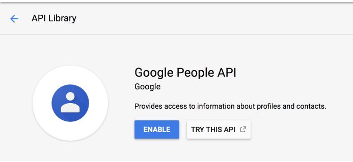 Enable the People API.