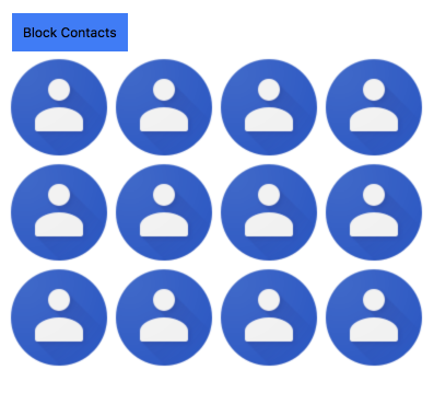 Contact faces in a block.
