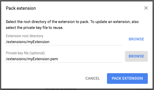 Updating Extension Files